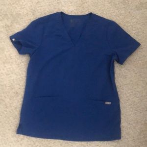 Figs blue scrub top medium